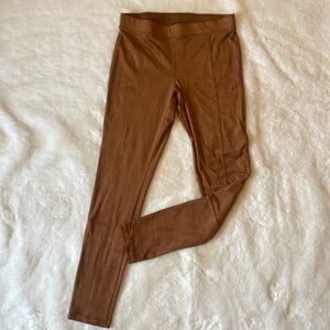 Express Camel Suede Leggings